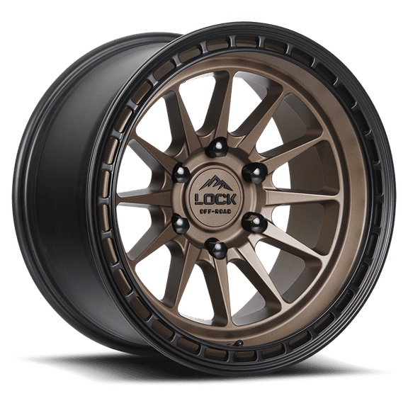 Lock Offroad Baja 17x9 6x135 -12et 87.1 Matte Desert Bronze w/ Matte Black Ring