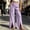 Purple, variant on Womens Solid Color Cotton Tie Detail Elastic Waist Split Front Straight Leg Pants Casual Pocket Slit Hem Long Trousers Purple XL(XL)