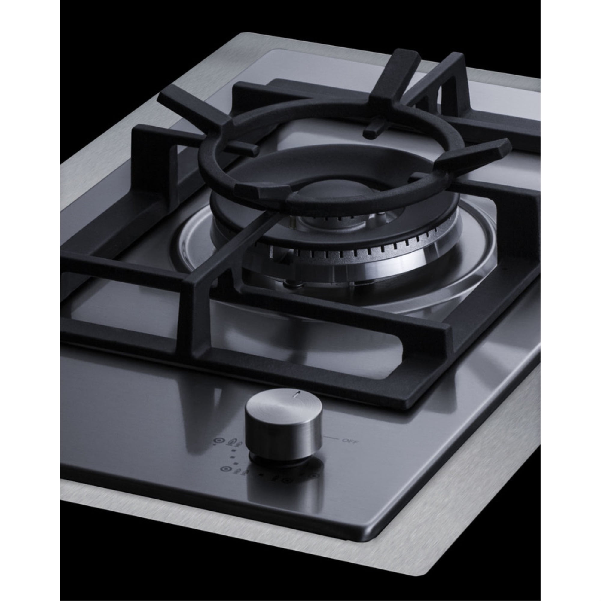 Summit GCJ1SSTK15 15 in. Wide 1-Burner Gas Cooktop, Stainless Steel