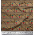 thumbnail image 1 of Soimoi Brown Poly Georgette Fabric Plant Garden Accessories Printed Craft Fabric by the Yard 52 Inch Wide, 1 of 2