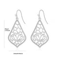 thumbnail image 4 of Christmas Gifts for Women 925 Sterling Silver Lotus Earrings Daisy Flower Lotus Dangle Earrings Hypoallergenic Earrings Christmas Jewelry Gifts for Women, 4 of 4