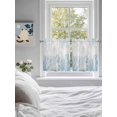 thumbnail image 3 of Blue Seahorse Coastal 2 Panel Kitchen Curtains for Small Windows, Summer Beach Nautical Ocean Coral Bathroom Tier Curtain, Short Window Treatment for Bedroom/Living Room 55"x36", 3 of 6