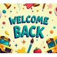 thumbnail image 4 of Space Theme Welcome Back Banner School Backpack and Planets Colorful Backdrop Classroom Decorations Outer Space Party Supplies Photography Props, 4 of 4