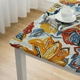 thumbnail image 5 of HAOXIT  Home Fashions Ava Floral Jacobean Water- and Stain-Resistant Vinyl Tablecloth with Flannel Backing, Rectangle 46*46, 5 of 8