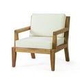 thumbnail image 5 of GDF Studio Camak Rossville Outdoor Acacia Wood Club Chairs with Cushions (Set of 2), Teak and Beige, 5 of 7