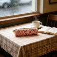 thumbnail image 6 of Small Floral Print Pencil Case, Cloth Coin Purse Travel Organizer, Compact Multipurpose Bag for Makeup Pens Jewelry, Adorable Holiday Gift for Him Her, 6 of 6
