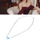 thumbnail image 5 of Collares, Collar Con Colgante Que Conserva El Color, Encantador Y Hermoso Para Fiestas De Cumpleaños, Vacaciones Para Novias Y Amigas Cergrey Collar de Oro Blanco, 5 of 8