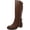 Brown, variant on Womens Georgia  Faux Leather Riding Knee-High Boots