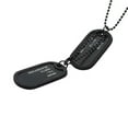 thumbnail image 4 of Anvazise 1Pc Military Army Style Black 2 Dog Tags Pendant Sweater Chain Necklace Men's Jewelry 1Pc, 4 of 6