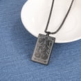 thumbnail image 2 of TEAMER Skeleton Tarot Card Necklace Stainless Steel Amulet Marigold Tarot Card Major Arcana Necklaces for Women Men, 2 of 4