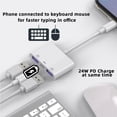 thumbnail image 2 of CY Type C USB-C to Dual Type-A USB3.0 Female with PD Power Charge Adapter Compatible with Laptop Tablet Phone, 2 of 8