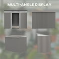 thumbnail image 4 of Outsunny 7'x4' Metal Garden Storage Shed with Vents, Light Gray, Steel Frame, 4 of 10