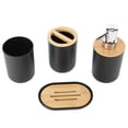 thumbnail image 5 of 4Pcs Tooth Mug Bathroom Accessory Set Bamboo Waterproof Gift Toothbrush Cup for Home Hotel, 5 of 12