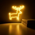 thumbnail image 5 of KBOOK LED Neon Sign Lights Christmas Shaped Neon Lights Tree Jingle Bell Star Snowflake Deer Decorative Lights USB/Battery Operated Wall Decor for Home Christmas Party, 5 of 6