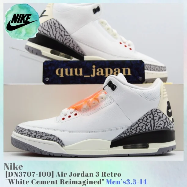 N I-K-E A i r-Jor-dan 3 Retro White Cement Reimagined DN3707-100 Men's US3.5-14 NEW