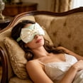 thumbnail image 4 of Bow Knot Eye Mask For Sleeping Blocking Out Light Relieving Eye Fatigued Sleep Protection Simulated Silk Eye Mask, 4 of 6