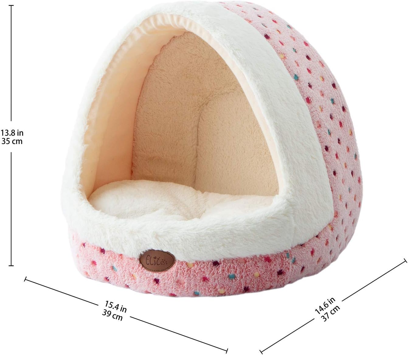 Cat Bed Small Dog Bed Pet Cave Bed For Puppy Kitten Rabbit Cute Fleece Igloo House for Small Dogs Indoor Cats Non-Slip Warm Washable Tent House
