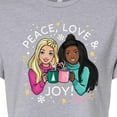 thumbnail image 3 of Barbie - Holidays & Christmas - Peace Love & Joy - Juniors Cropped Cotton Blend T-Shirt, 3 of 5