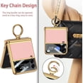 thumbnail image 4 of Cute Pink Case Compatible for Samsung Galaxy Z Flip 3 Hinged Case with Ring,360° Magnetic All-Inclusive Wireless Charging Leather Samsung Flip 3 Case Cover,Phone Case for Galaxy Z Flip 3 5G Case, 4 of 14