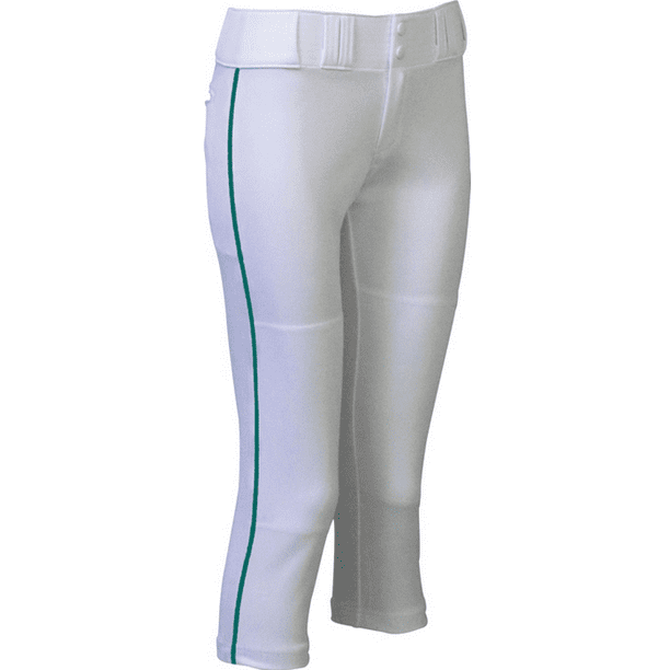 Easton Easton Women's Pro Piped Softball Pants White/Dark Green XL