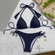 thumbnail image 4 of Tankini para mujer, bikini liso sin espalda, de dos piezas, estilo vendaje, para playa, dos piezas, tankini, 2 piezas, 4 of 9
