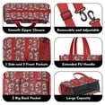 thumbnail image 3 of Teacher Tote Bag,Maroon Footballs Pattern Teacher Utility Tote Bag,Large Work Tote Bags for Women with Multiple Pockets,Top Zipper Closure,13.8x10.6x6.7 Inch, 3 of 5