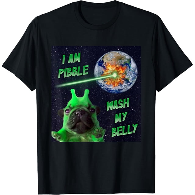 Alien Pibble Funny Brainrot Dog Meme Space I Am Pibble Camiseta