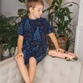 thumbnail image 4 of Fotbe Shining Christmas Tree Pijama Estampada de 2 Piezas para Niños – Ropa de Dormir de Manga Corta Cómoda para Niños y Niñas, Camiseta y Shorts de Algodón-3X-Large, 4 of 6
