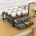 thumbnail image 4 of "Wooden K-Cup Holder for Coffee Pods – Large Capacity Countertop Organizer with Sliding Drawer – Fits Keurig Pods, Perfect for Kitchen, Office, or Coffee Station", 4 of 6