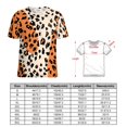 thumbnail image 2 of Leopard Print Pattern Womens Tops Women's Fashion Casual Short Sleeve Flower Print Round Neck Pullover Top Blouse, 2 of 6