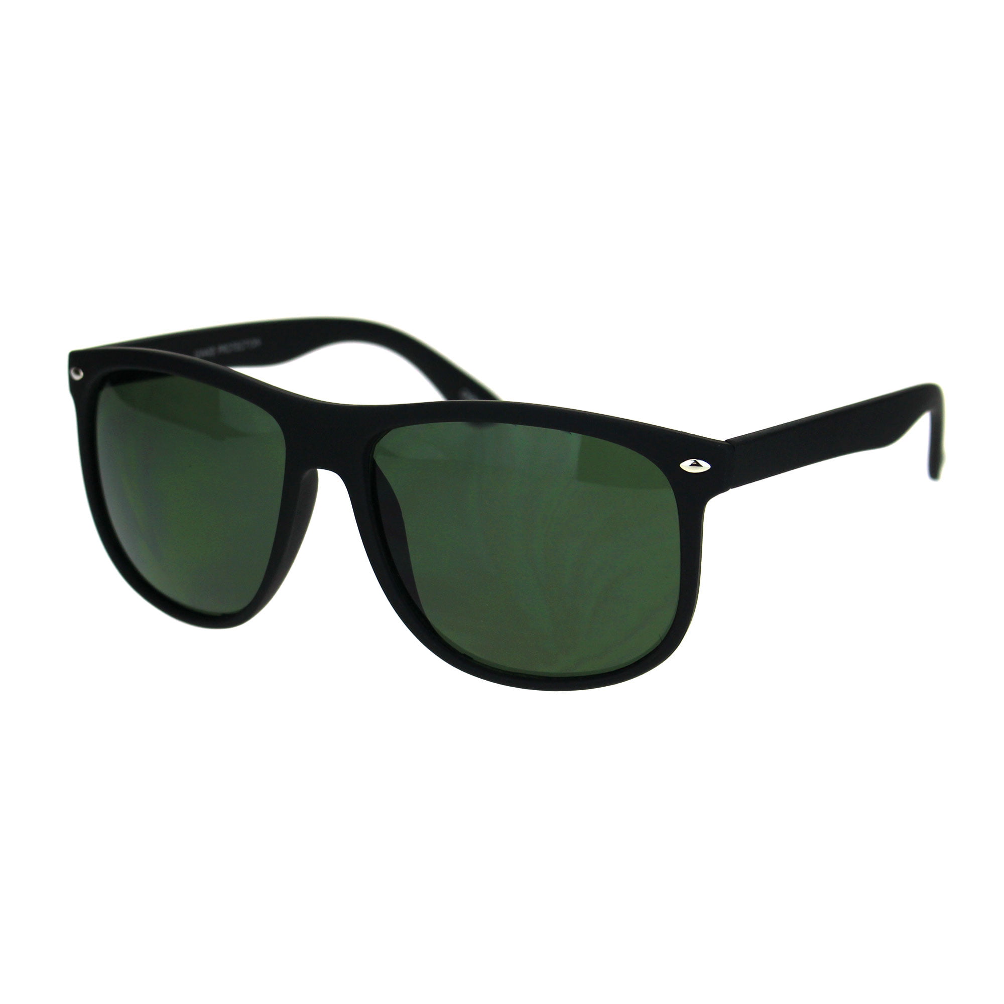 SA106 - Mens Wide Hipster Horn Rim Plastic Sunglasses Black Green ...