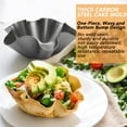 thumbnail image 3 of Taco Salad Tortilla Bowl Maker: 4 Packs Nonstick Carbon Steel Taco Bowl Shell Maker, 6 Petal Shape Taco Salad Shell Mold, Taco Shell Mold for Frying, Flower Shaped Tortilla Pan Set, 6.18*2.91*1.89in, 3 of 6