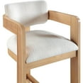 thumbnail image 5 of Meridian Furniture Sacha Cream Linen Textured Fabric Stool, 5 of 9