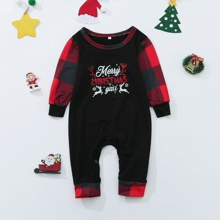 

Christmas Pajamas For Family Baby Pajamas Pjs Sleepwear Outfits Matching Jumpsuit
