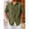 thumbnail image 4 of Playa De Guayabera Cubana Camisas Casual De Lino Para Hombre, 4 of 8