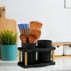 thumbnail image 1 of Caja de utensilios de cocina extraíble con escurridor | Portacubiertos desmontable para encimera | Organizador para cucharas, espátulas y cuchillos | Negro o verde, 1 of 6