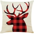 thumbnail image 2 of 4PCS 18"x18" Throw Pillow Covers Christmas Decorative Couch Pillow Cases Cotton Linen Pillow Square Cushion Cover for Sofa, Couch, Bed and Car (Christmas-E), 2 of 5