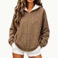 thumbnail image 6 of IWRICH Leopard Hoodie for Men Women Oversized Y13k Print Fleece Full Zip Hooded Jackets Trendy Fall Hooded Sweatshirts with Pockets Coffee S, 6 of 6