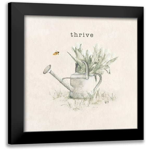 Blum, Cheri 12x12 Black Modern Framed Museum Art Print Titled - Garden Watering Can