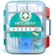 420 Pieces First Aid Kit Hard Case Medical Kit Emergency First Aid Box for Home, Travel, Survival, Camping, Hiking, Outdoor, School, Office & Car