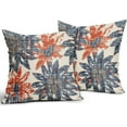 thumbnail image 2 of Blue Orange Pillow Covers 16x16 Set of 2 Retro Sunflower Flowers Print Decorative Throw Pillows Outdoor Modern Art Floral Pillowcase Square Linen Cushion Case for Home Sofa Couch Bed, 2 of 6