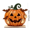 thumbnail image 2 of CSEONE Halloween Decoration Indoor, 2D Halloween Pumpkin Ghost Table Decor, Wooden Standee Mantel Shelf Decoration, Flat Halloween Decor for Festive Party Display, D, 2 of 7