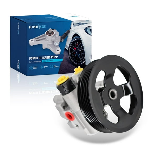 Detroit Axle - Power Steering Pump with Pulley Replacement for 2003 2004 2005 2006 2007 2008 Toyota Corolla Matrix Pontiac Vibe