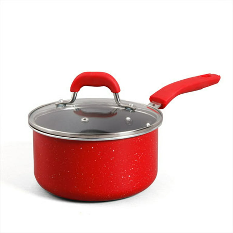 THE PIONEER WOMAN FRONTIER SPECKLE 25PC NONSTICK & CAST IRON COOKWARE SET,  RED