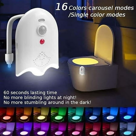 

YiFudd 16 Colors Aroma Smart Sensor Toilet Light USB Rechargeable RGB Toilet Light Ambiance Light