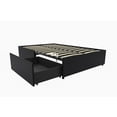 DHP Maven Platform Bed with Storage, Full, Black Faux leather