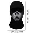 thumbnail image 2 of Pasamontañas unisex máscara de fantasma máscara de calavera de esqueleto aterrador para Halloween (C), 2 of 3