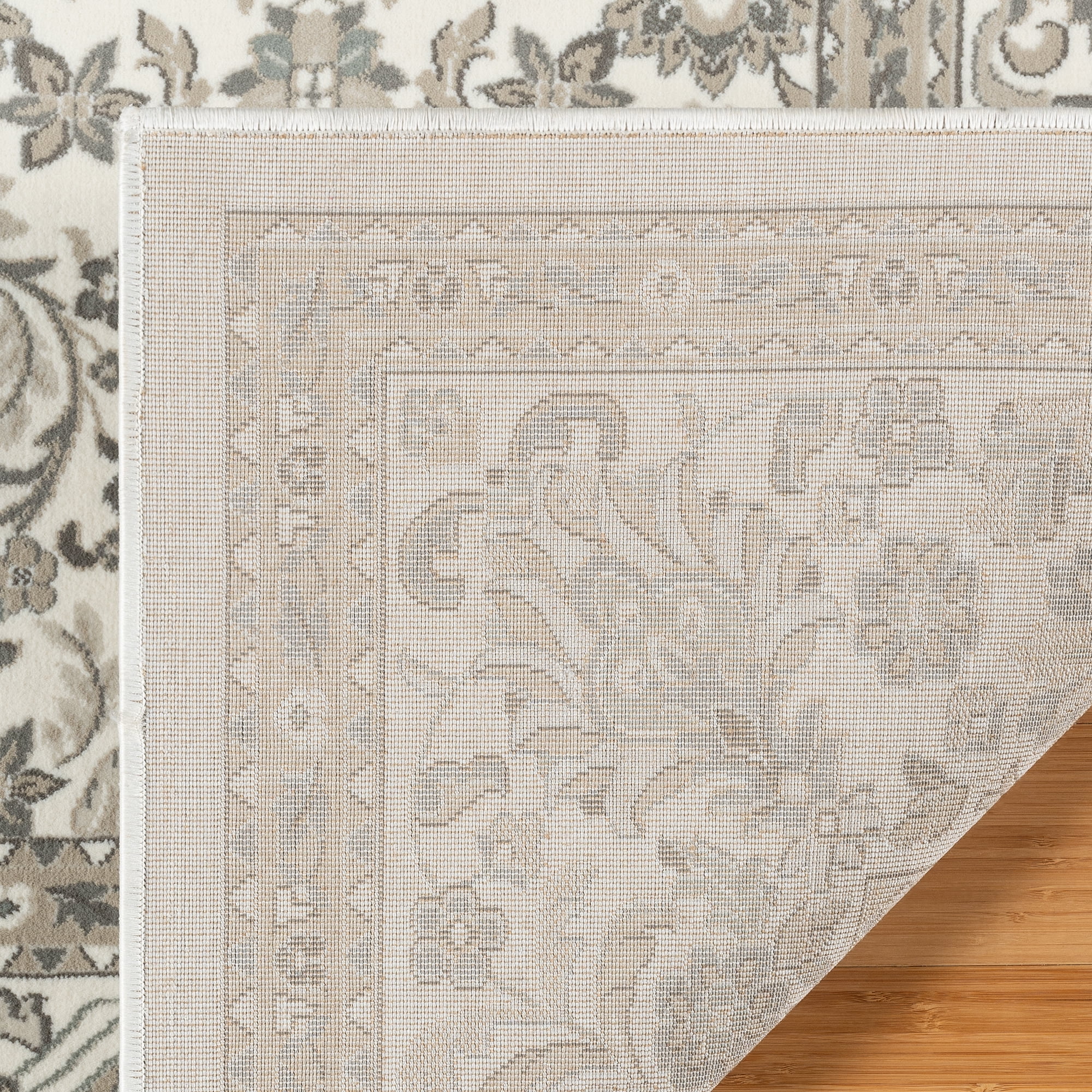 Gertmenian Majestic Vernon Traditional Border Medallion Floral Ivory Indoor Area Rug, 9x13