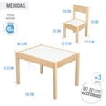 thumbnail image 3 of Kids House Mesa Montessori Sprout Set Infantil de Madera de Abedul y MDF con 2 Sillas, Ideal para Niños Pequeños, Juego, Aprendizaje, Lectura y Manualidades, Diseño Compacto y Seguro, 64x48cm, 3 of 8