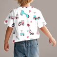 thumbnail image 4 of COM1950s Robe à Manches Courtes, Chemise Tendance pour Enfant T-Shirt Imprimé Col Rond Confortable Ample T-Shirt Blouse à Manches Courtes Hauts Décontractés, 4 of 9